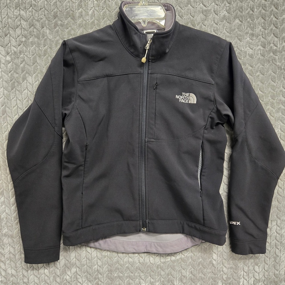 The North Face Apex‎ Black Softshell Jacket Womens Full Zip Small S